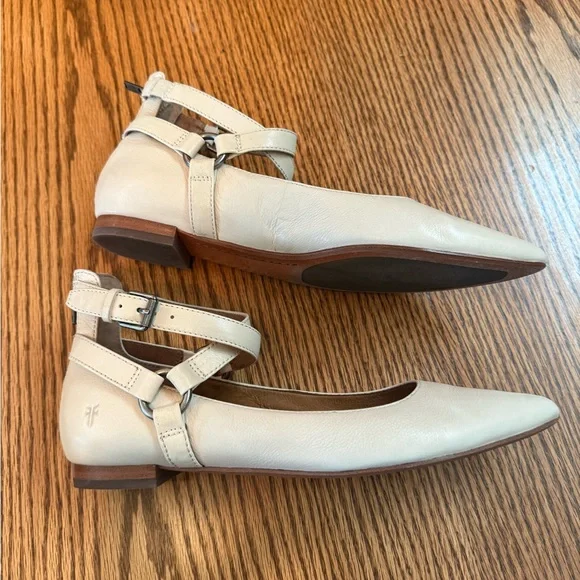 Frye Cream Women's Flats EUC 9.5 - Picture 3 of 5